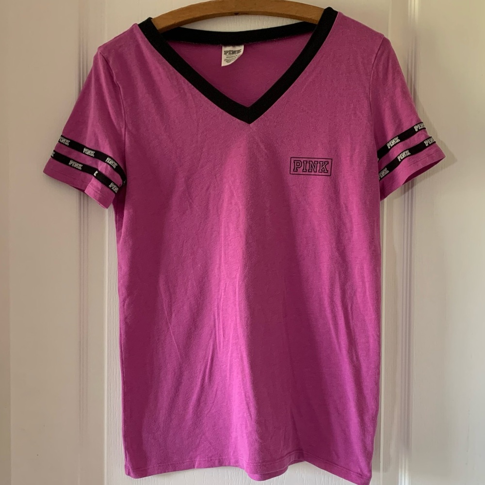 Victoria’s Secret PINK purple V neck tee